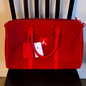 Red Jordan Monogram Duffel Bag.(40L)